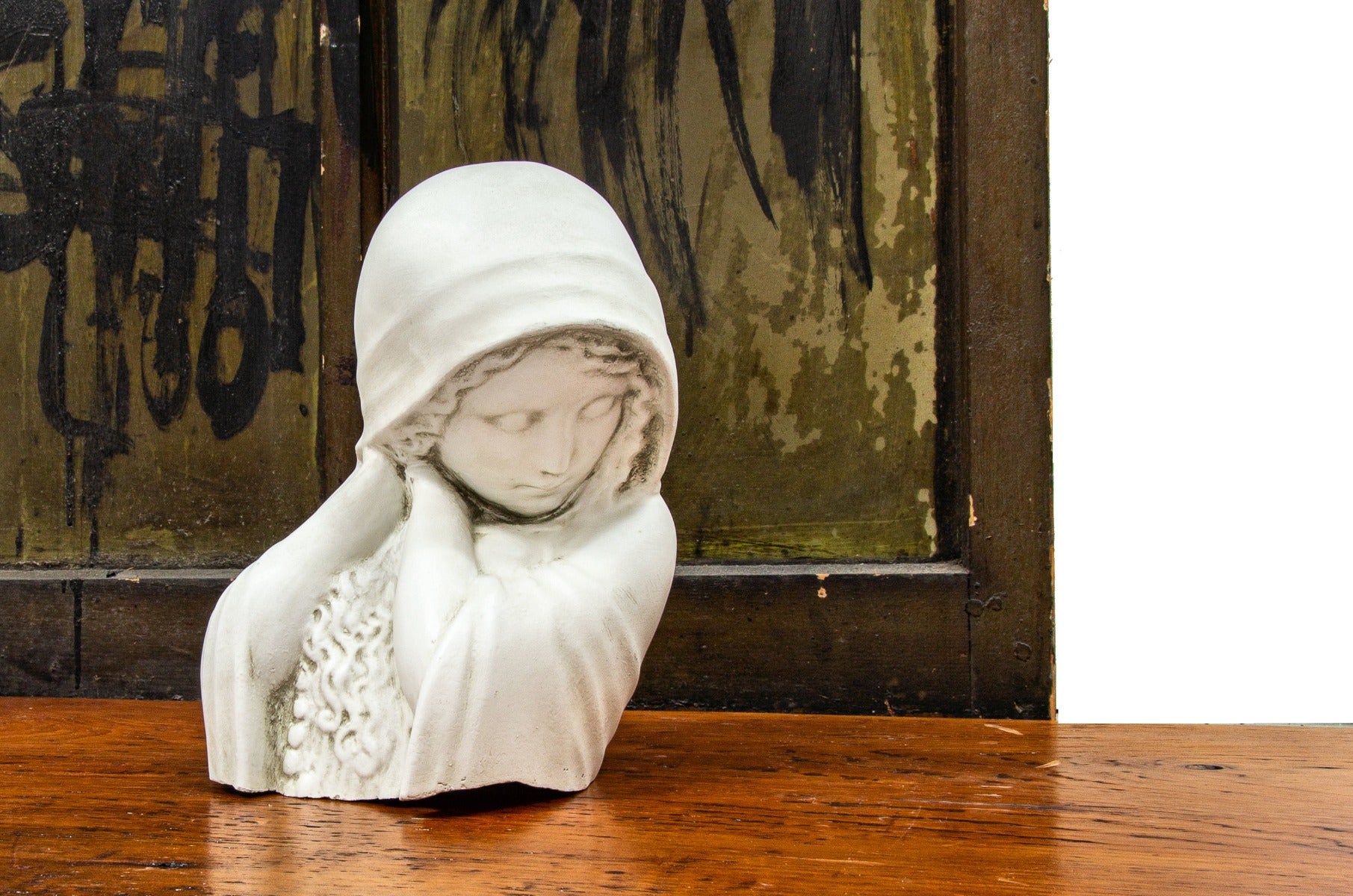 alfonso iannelli-designed cast plaster and/or resin sculpture model with allover ivory white finish