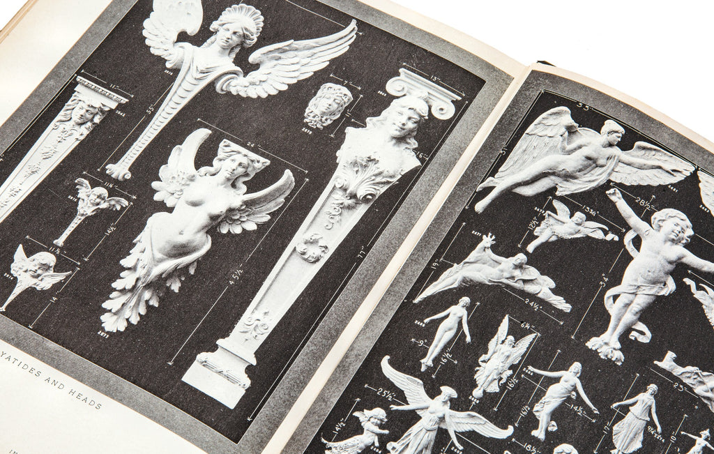 original early 20th century rare chicago-based decorators' supply company product catalog of "plastic ornaments"