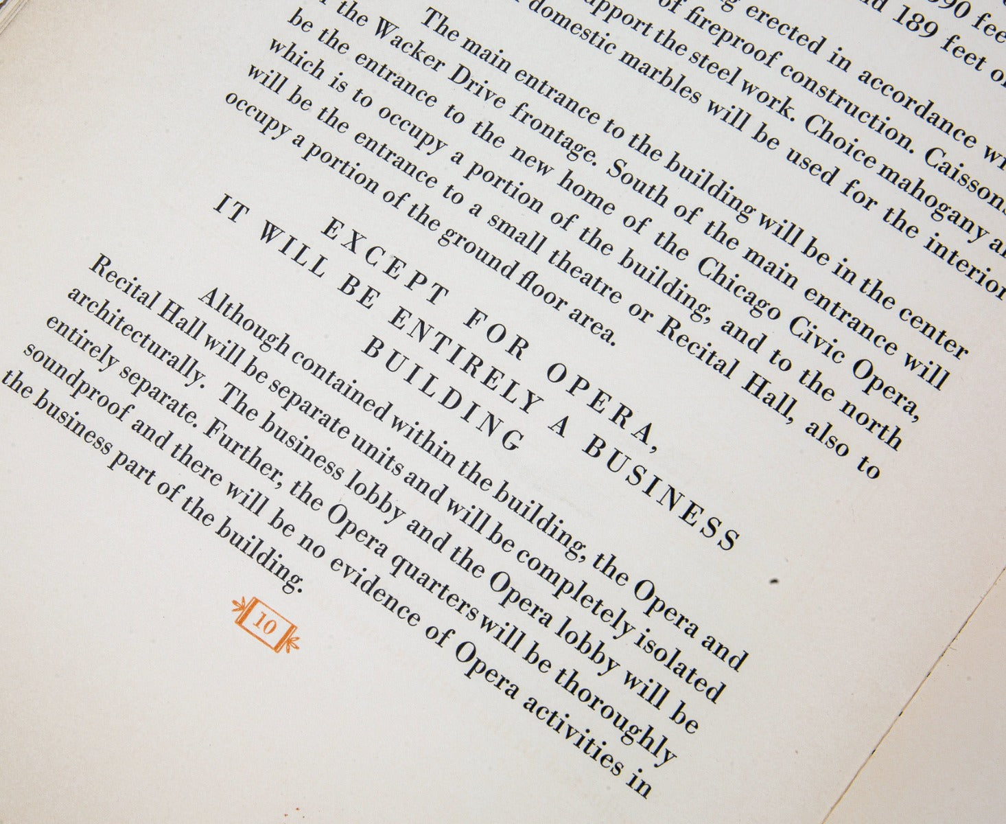 hard to find original profusely illustrated 1928 civic opera building rental book published by r.r. donnelley