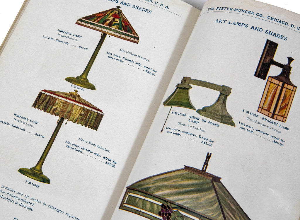 original and intact early 20th century antique american profusely illustrated foster and munger stained glass window catalog
