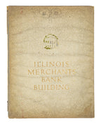 hard to find original and intact 1922 hardbound illinois merchants bank building rental brochure and/or dedication book