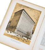 hard to find original and intact 1922 hardbound illinois merchants bank building rental brochure and/or dedication book