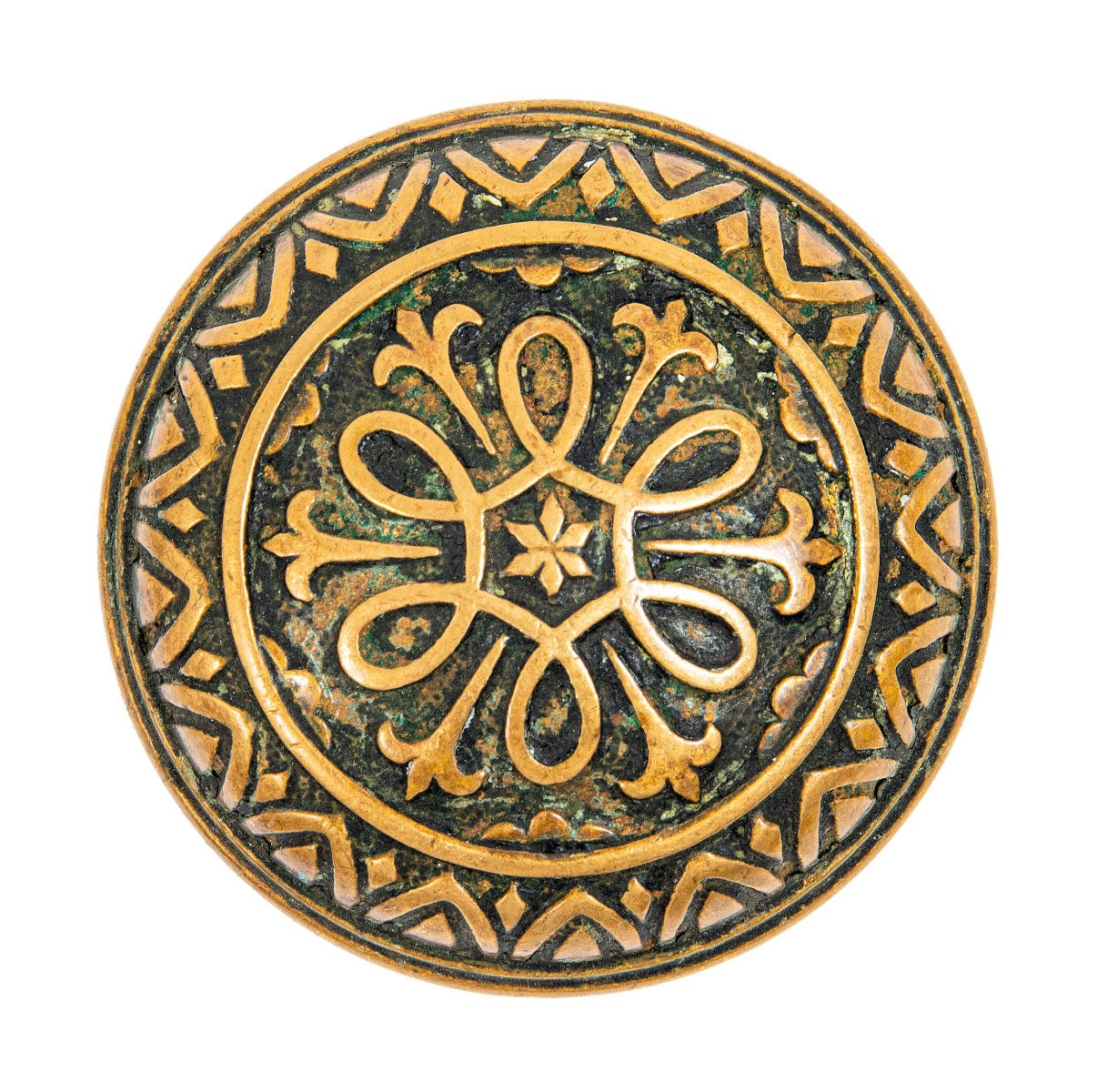 single 1880s ornamental cast brass american victorian-era yale and towne salvaged chicago doorknob