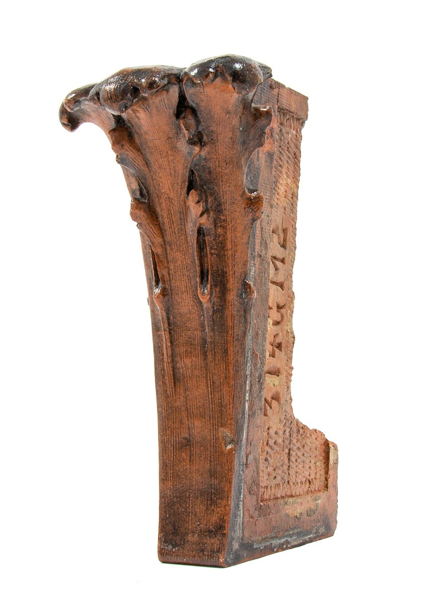 john m. van osdel ii-designed original red slip terra cotta ywca building facade exterior keystone