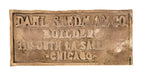 original roanoke or lumber exchange building outdoor cast bronze sidewalk plaque laid by dahl-stedman company