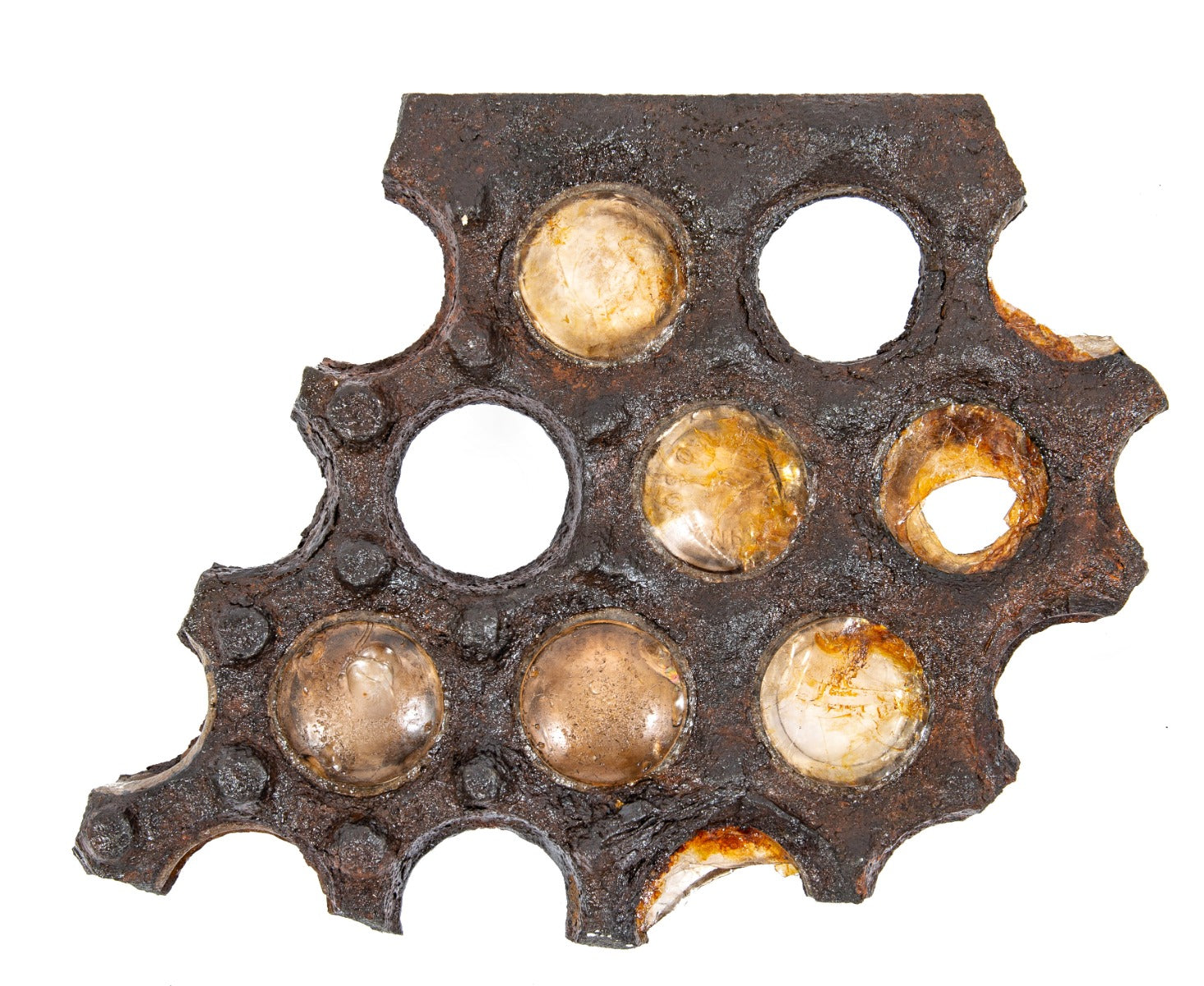 original 1879-1881 brown brothers downtown chicago city sidewalk vault light panel fragment