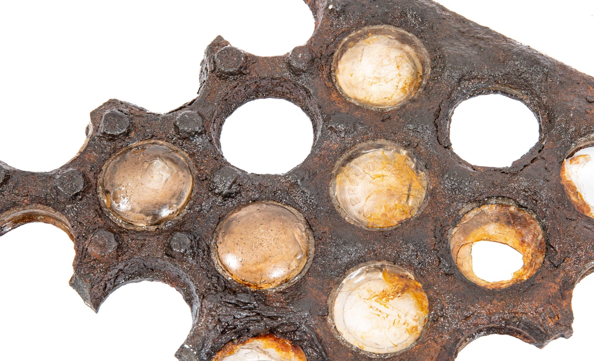 original 1879-1881 brown brothers downtown chicago city sidewalk vault light panel fragment