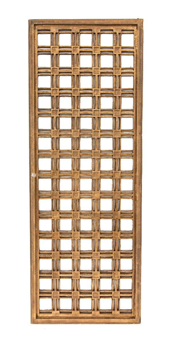 exceptional all original oversized heavy cast bronze hugh garden-designed lobby radiator grille salvaged from bunte candy factory