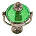 rare all original and fully functional early 20th century "new old stock" beau brummel glass orb salvaged soap dispenser