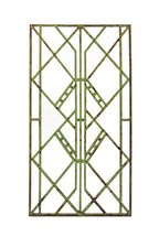 strongly geometric style original bruce goff-designed painted cast iron 1928 page storage warehouse exterior window grille