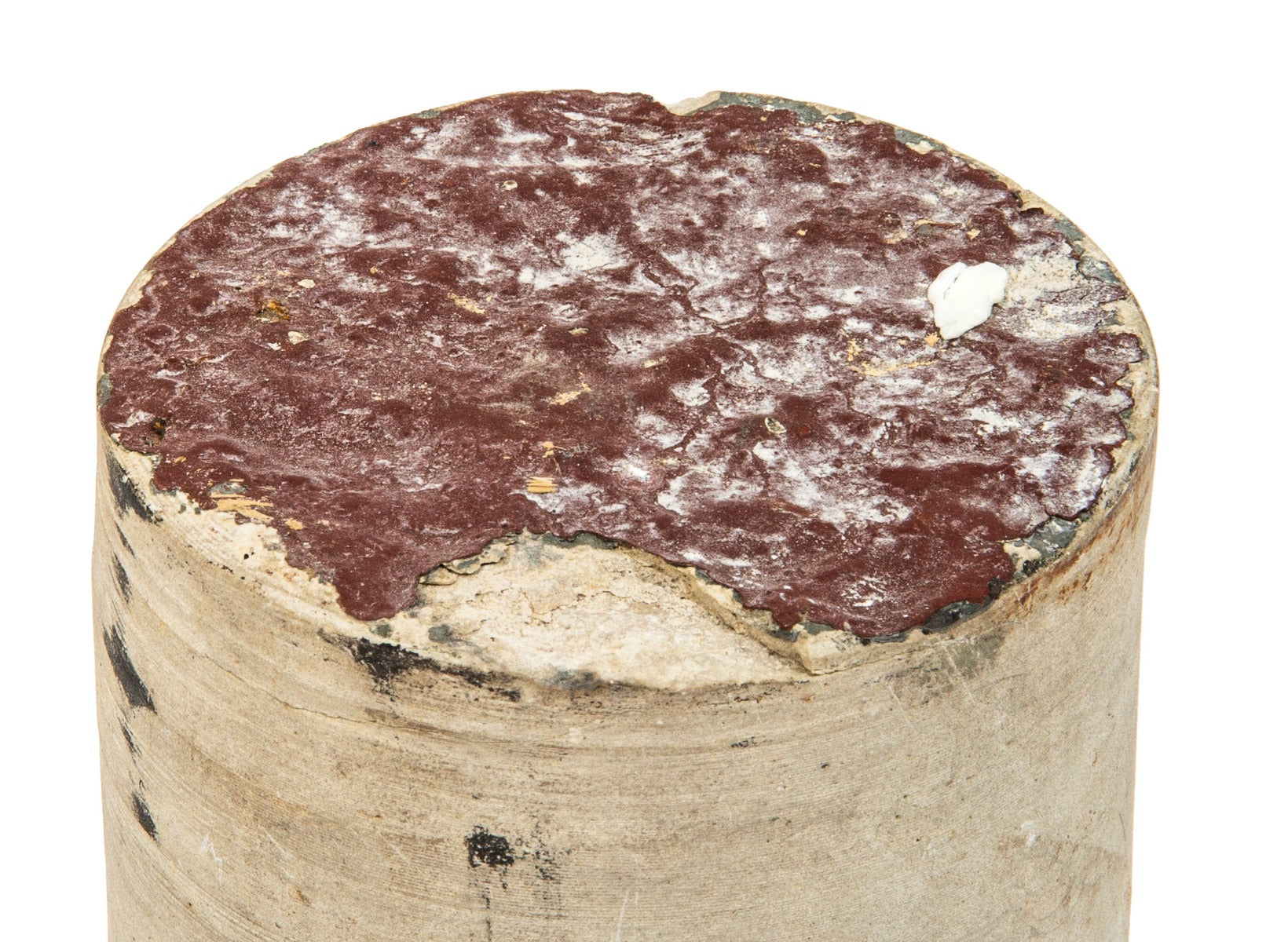 important 1868-69 lemont limestone "core" sample removed from the floor of chicago's iconic water tower designed by william w. boyington