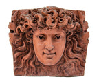 original 1884-85 heavily detailed salvaged chicago gold coast residential red slip glazed terra cotta head