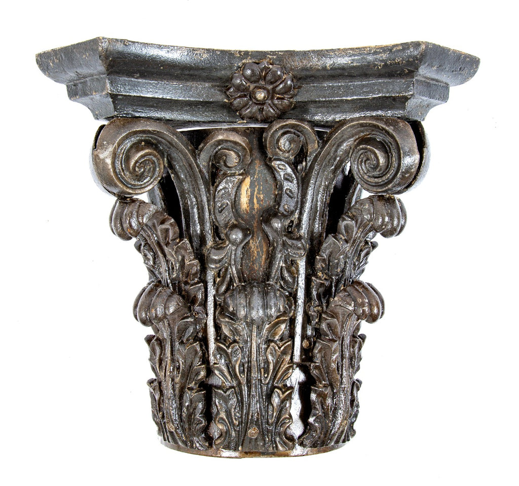 original 1872 post-fire chicago interior ornamental cast iron charles p. holden commerical block column capital