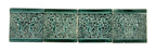 TWO matching original hard to find seagreen colored 1880s j. and j.g. low art tiles with foilage and cherubs