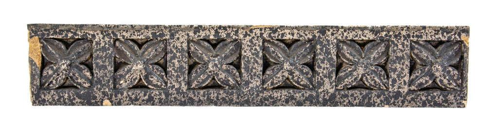 Early 20th Century Original "Gardenesque" Style Michael Reese Hospital Stringcourse Panel Or Block With Original Speckled Glaze Finish