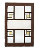 walter burley griffin-designed wood and leaded glass window salvaged from the william temple house