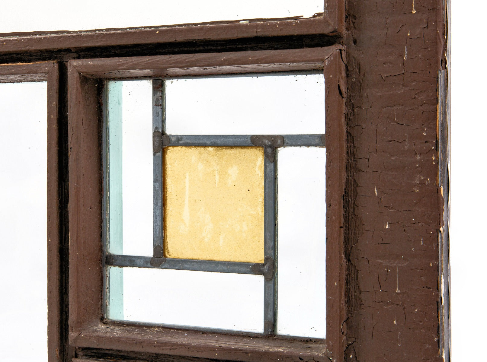 walter burley griffin-designed wood and leaded glass window salvaged from the william temple house