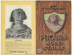 early 20th century pitcairn varnish company (milwaukee, wisc.) brochure with wood stain sample boards