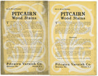 early 20th century pitcairn varnish company (milwaukee, wisc.) brochure with wood stain sample boards