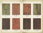 early 20th century pitcairn varnish company (milwaukee, wisc.) brochure with wood stain sample boards