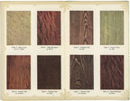 early 20th century pitcairn varnish company (milwaukee, wisc.) brochure with wood stain sample boards