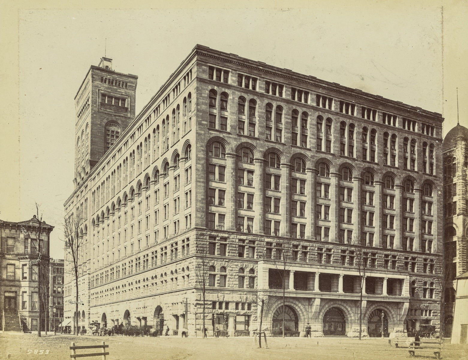 original louis sullivan-designed interior cast plaster auditorium building (1889) border fragment