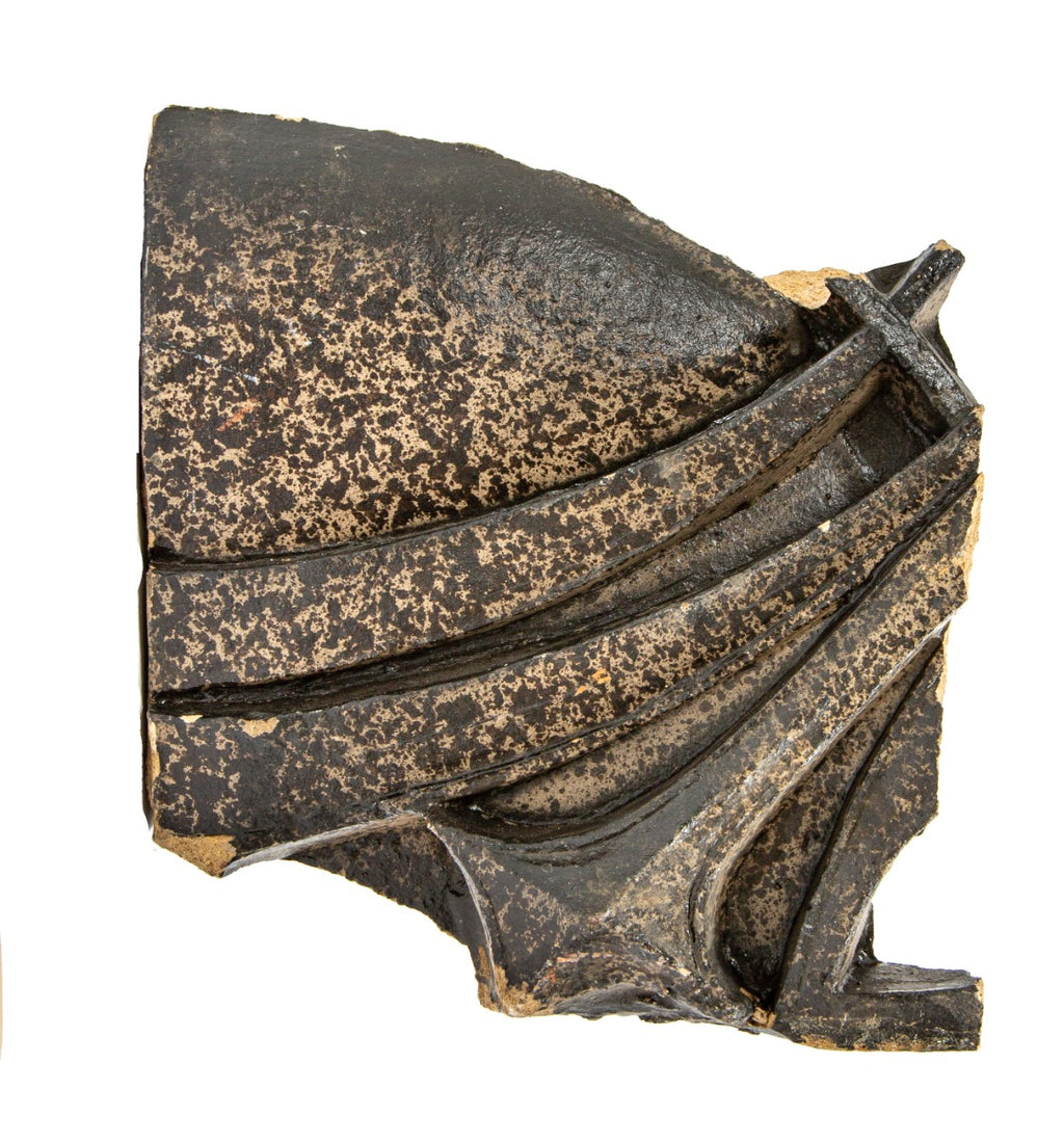 1907 hugh garden-designed speckled glaze ornamental terra cotta fragment from michael reese hospital