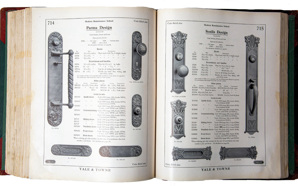 hard to find oversized 1910 no. 20 hardbound yale & towne mfg. company hardware catalog