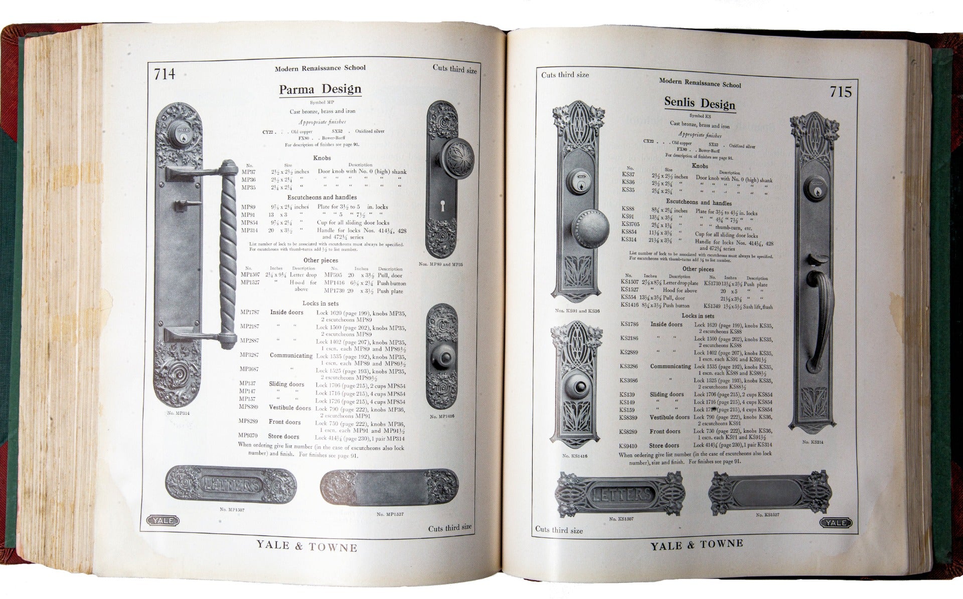 hard to find oversized 1910 no. 20 hardbound yale & towne mfg. company hardware catalog