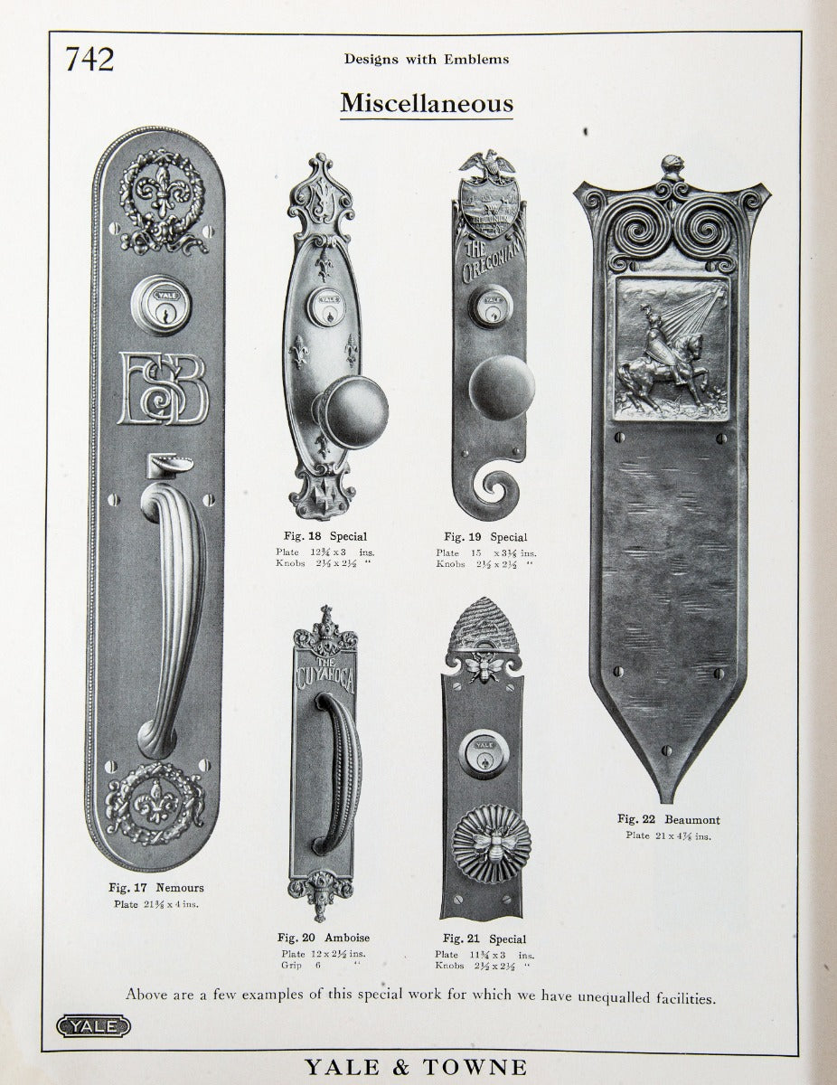 hard to find oversized 1910 no. 20 hardbound yale & towne mfg. company hardware catalog
