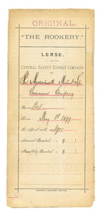 original turn of the century rookery building lease for the massachusetts mutual life insurance company