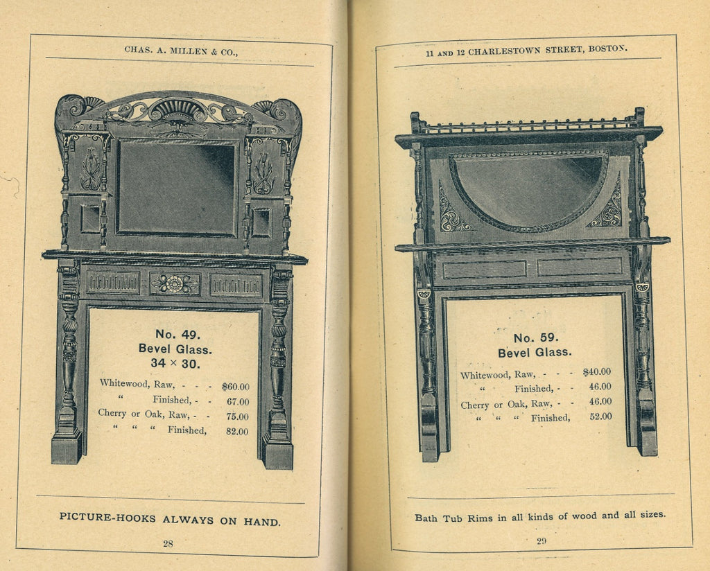 hard to find profusely illustrated 1891 chas. a. millen & company boston millwork catalog