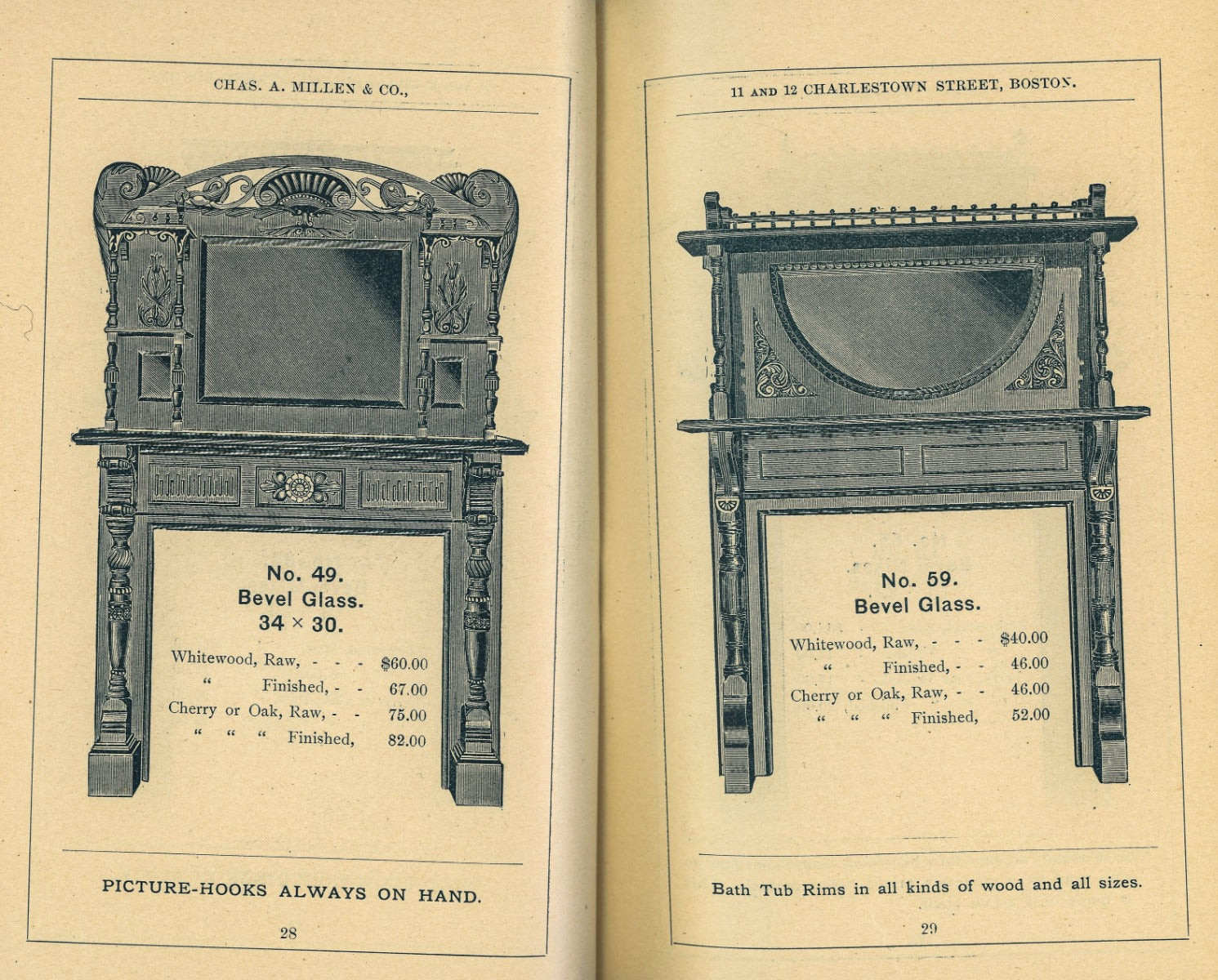 hard to find profusely illustrated 1891 chas. a. millen & company boston millwork catalog