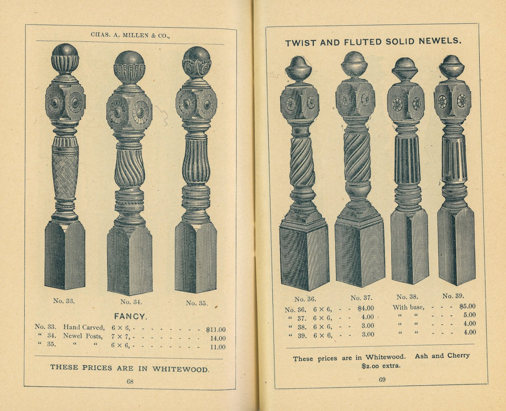 hard to find profusely illustrated 1891 chas. a. millen & company boston millwork catalog