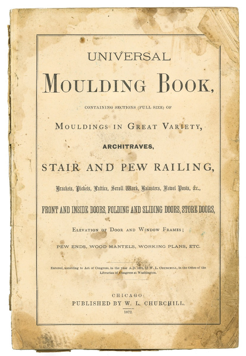 early 1870s original profusely illustrated cronkhite and herren chicago millwork catalog with rope moldings a specialty