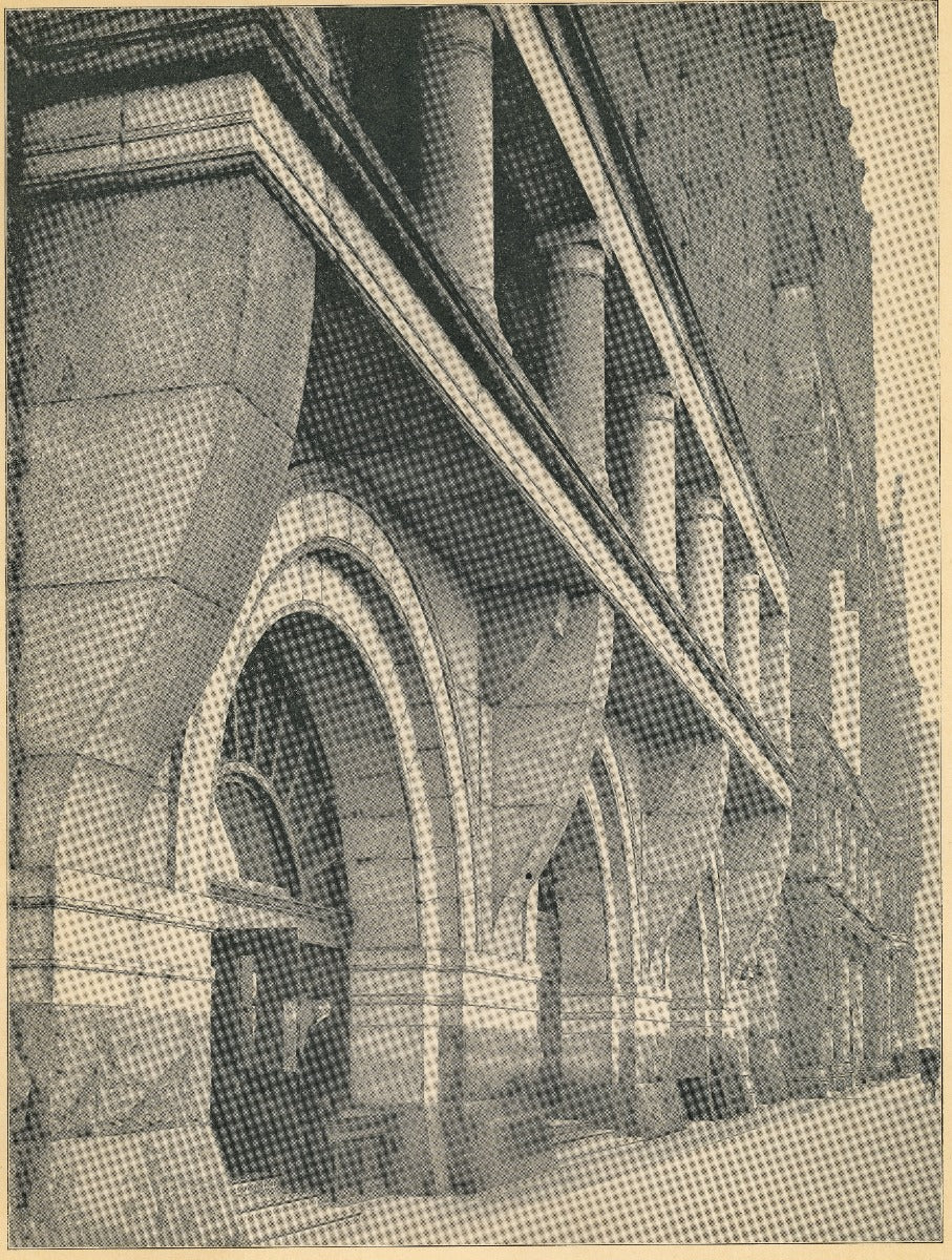 8 X 10 original lithographic print of adler and sullivan's auditorium hotel (1889)