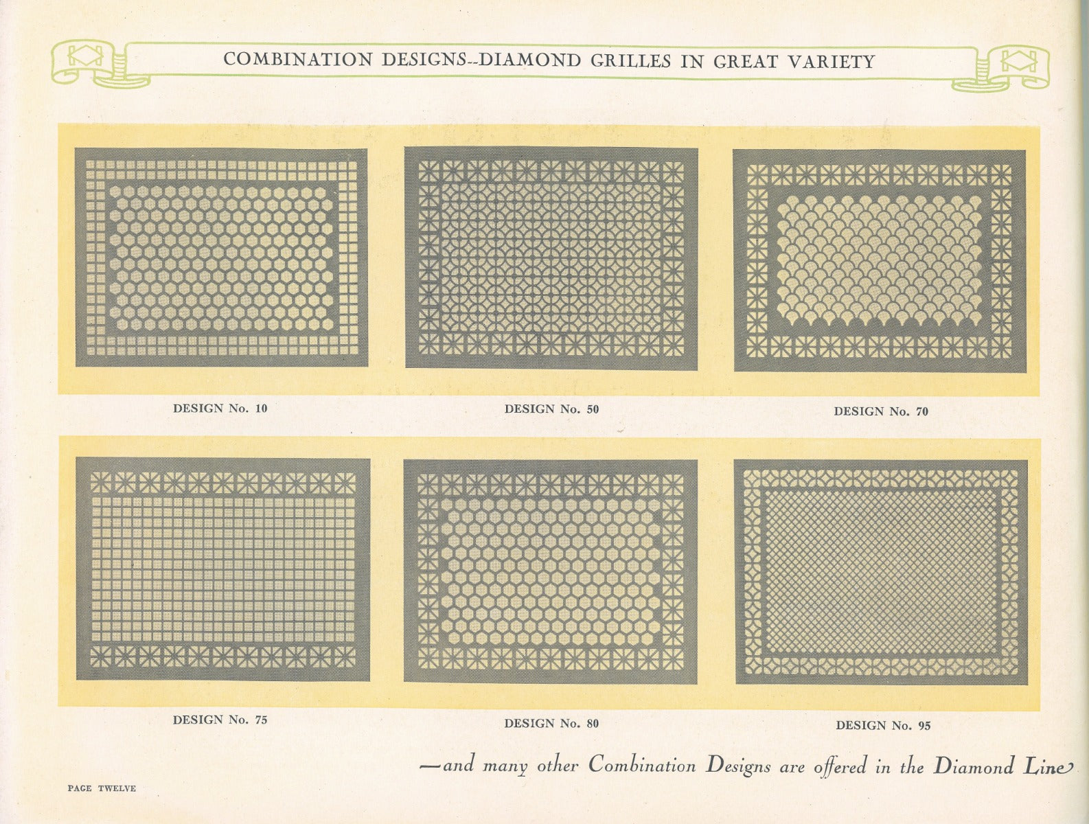 original 1928 diamond manufacturing company architectural perforated grilles catalog