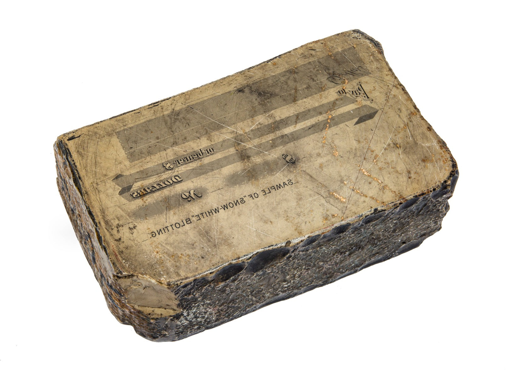 original early 20th century lithographic stone for bosley brothers wrecking company of chicago