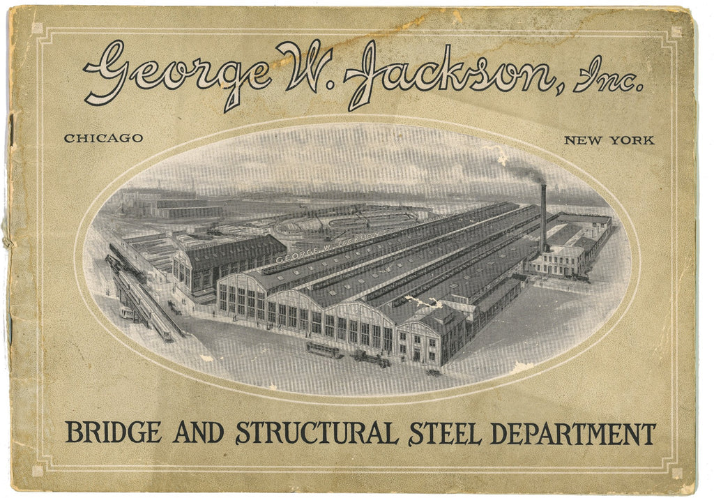rare early 20th century geroge w. jackson builder catalog featuring comiskey park, elevated railroads and bascule bridges