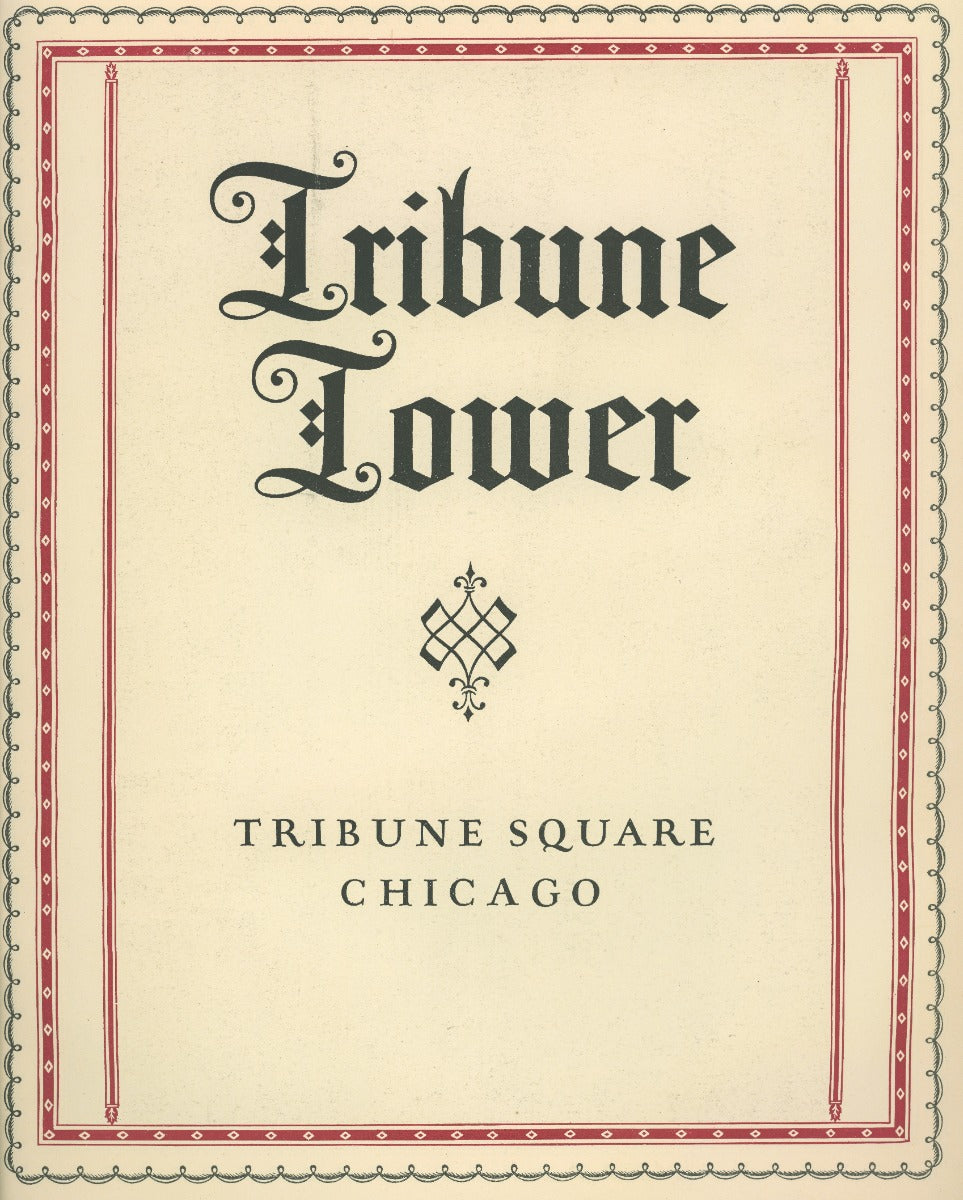original 1926 oversized hardbound chicago tribune square dedication book with images by raymond trowbridge