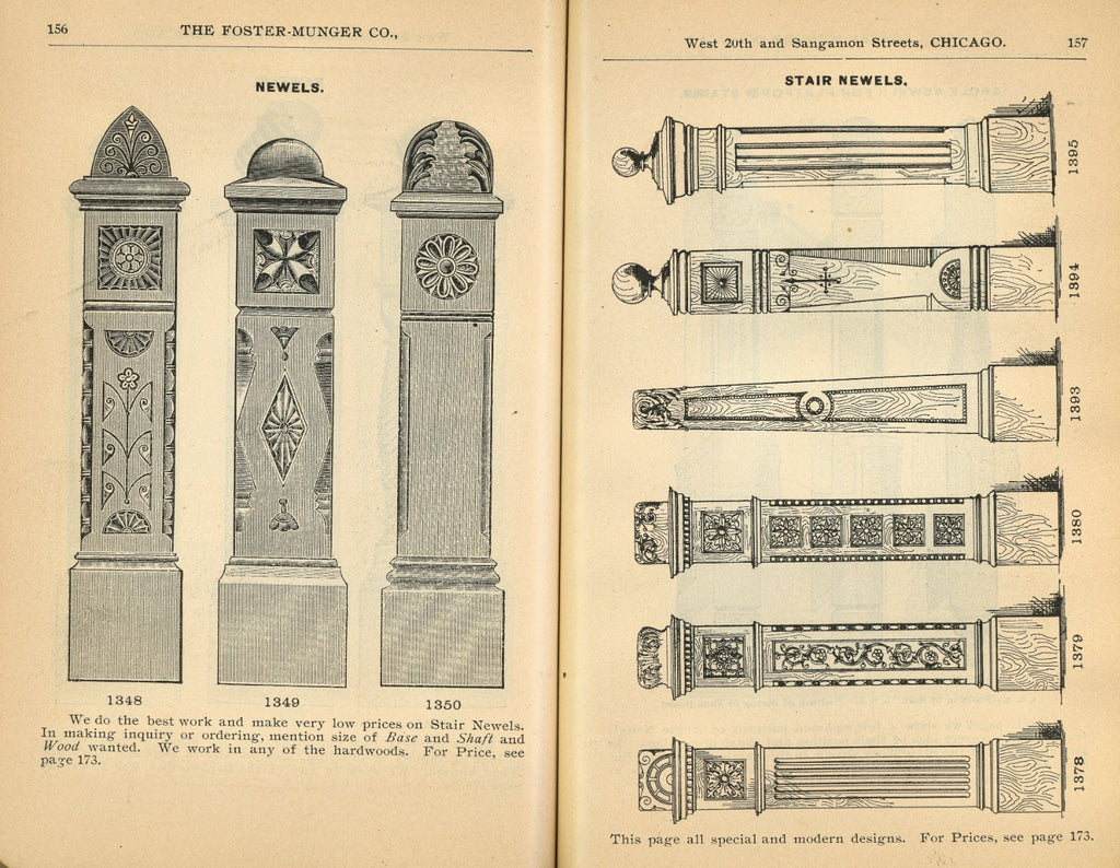 highly collectible c. 1900 foster-munger company "doors, glazed sash, blinds, and mouldings" heavily illustrated softbound official catalogue