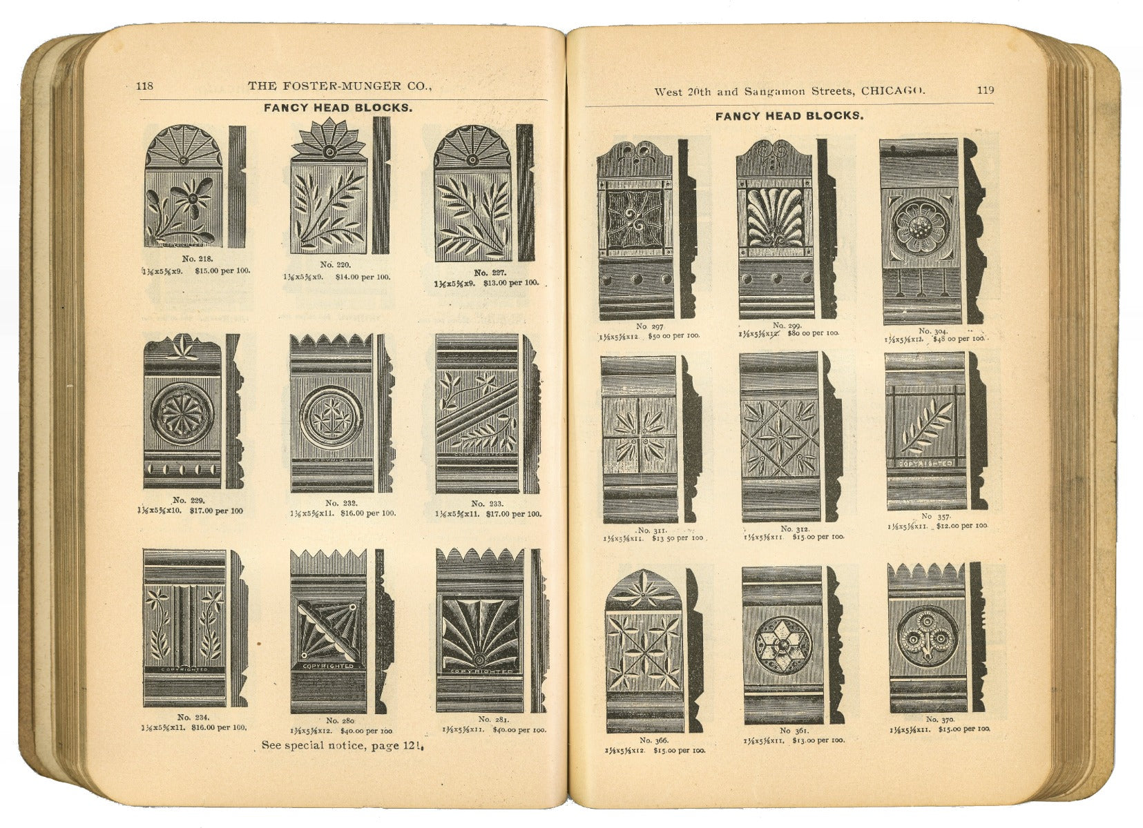 highly collectible c. 1900 foster-munger company "doors, glazed sash, blinds, and mouldings" heavily illustrated softbound official catalogue