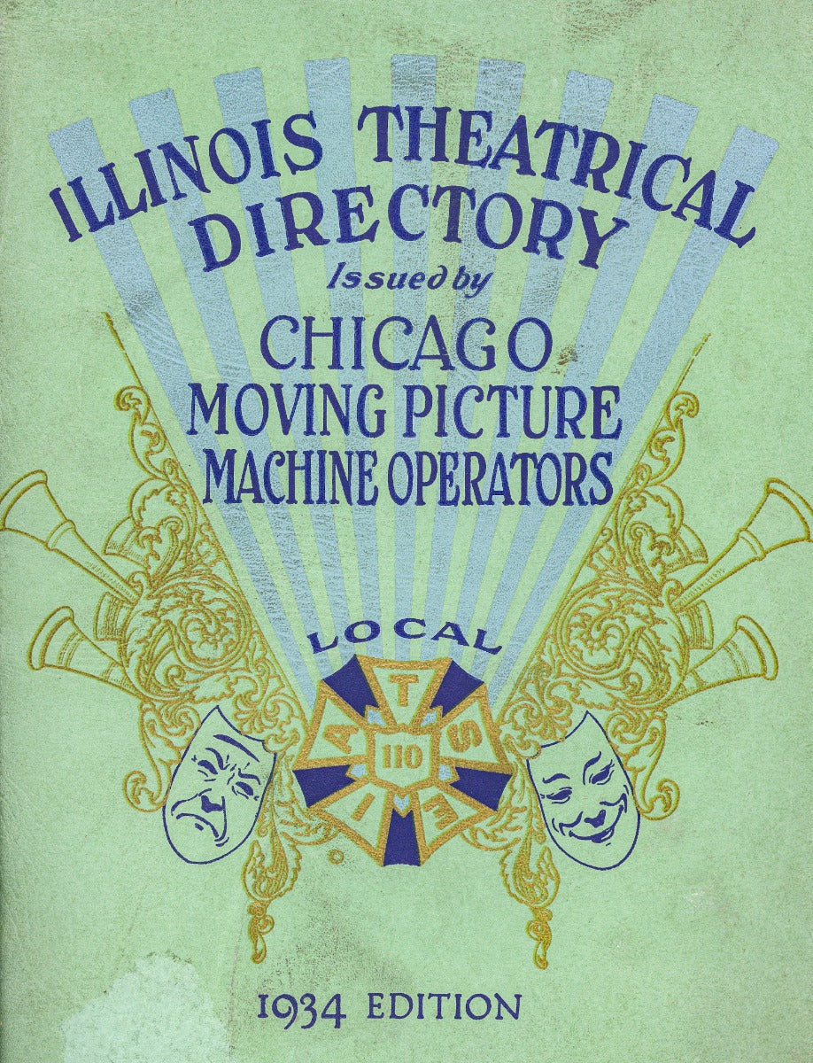 scarce 1934 illinois theatrical directory saddle-stitched booklet