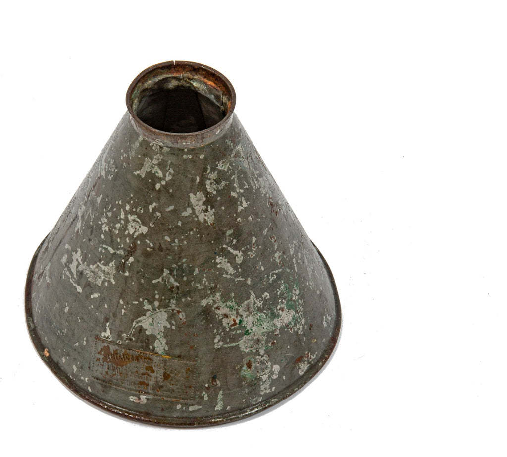 rare early 20th century original american reflector and lighting company industrial mirrored-paneled lamp shade