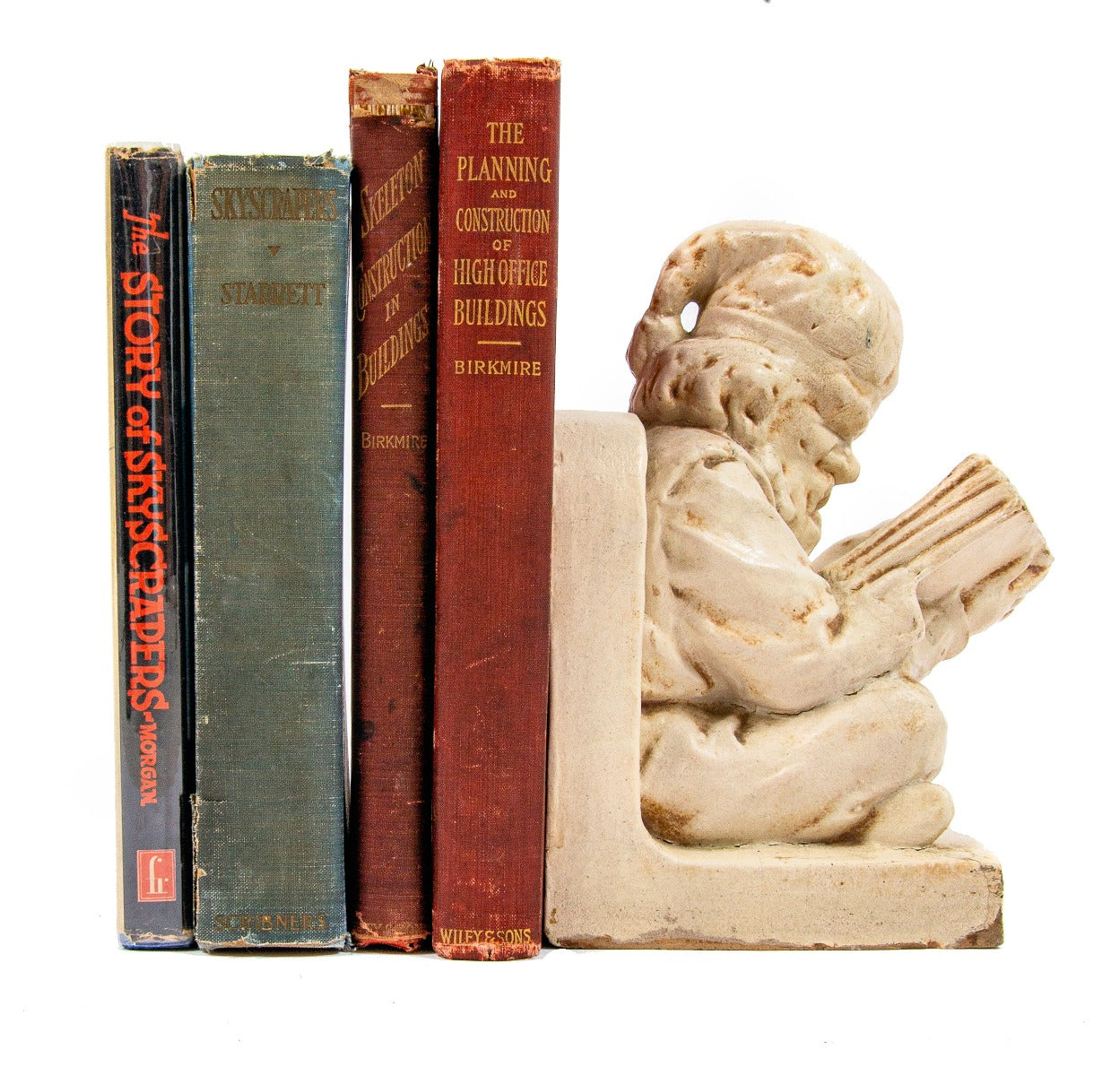 seldom found original mottled glazed early 20th century northwestern terra cotta salesman sample bookend