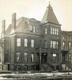 original 19th century figural trent majolica glazed tiles salvaged from adler and sullivan's benjamin lindauer house