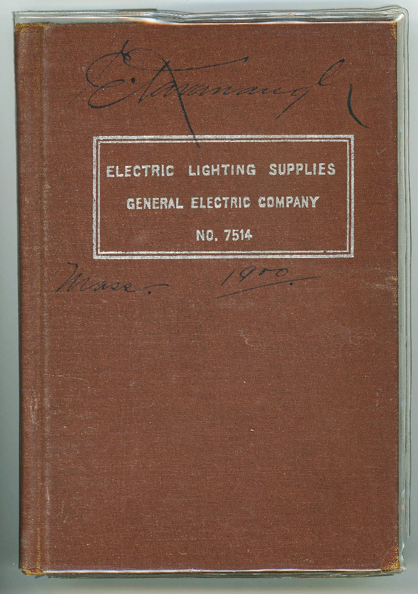 original 1897 hardbound general electric company lighting supply catalog