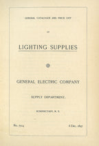 original 1897 hardbound general electric company lighting supply catalog