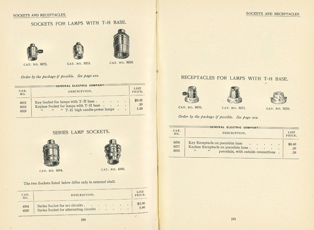 original 1897 hardbound general electric company lighting supply catalog