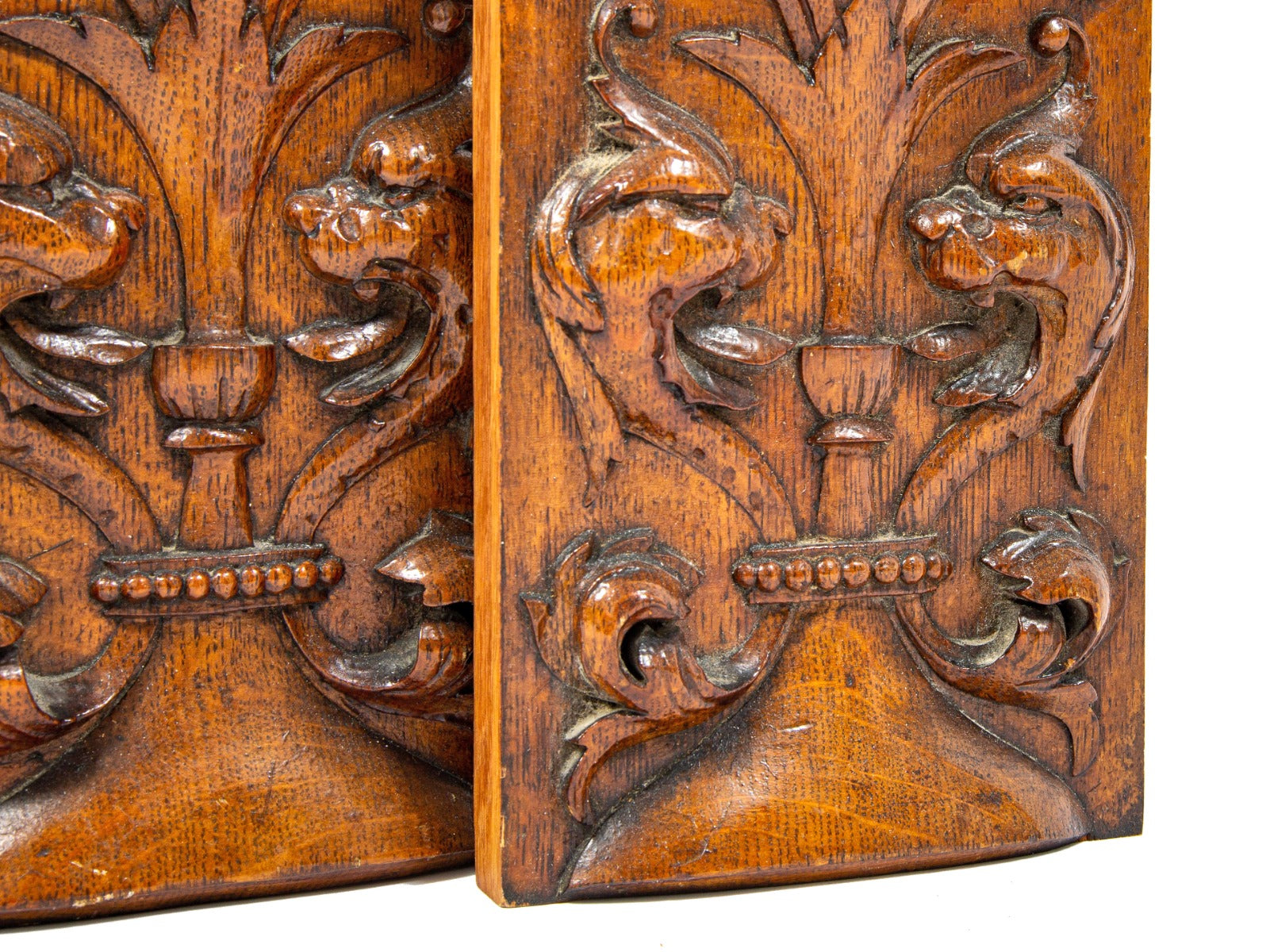 stunning original 19th century hand-carved gilded age new york city mansion wall panels with deep relief ornament